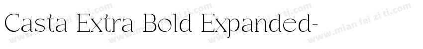 Casta Extra Bold Expanded字体转换